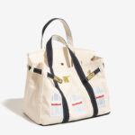 Women's Canvas Embroidered Window Top Handle Tote Bag