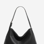 Sac hobo à bandoulière en cuir vegan texturé pour femme
