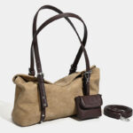 Sac cabas structuré à bandoulière en cuir vegan pour femme
