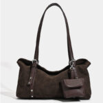 Sac cabas structuré à bandoulière en cuir vegan pour femme