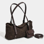 Sac cabas structuré à bandoulière en cuir vegan pour femme