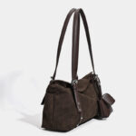 Sac cabas structuré à bandoulière en cuir vegan pour femme