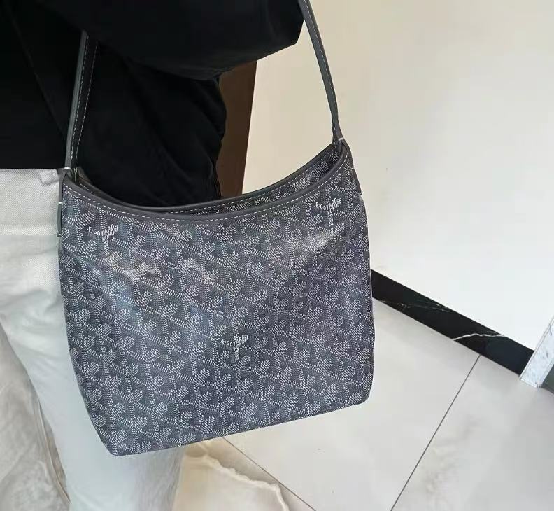 Women's Canvas Leather Trim Mini Hobo Bag photo review