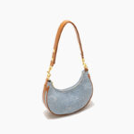 Women's Canvas Rose Texture Gold Hardware Shoulder Hobo Bag