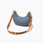 Women's Canvas Rose Texture Gold Hardware Shoulder Hobo Bag