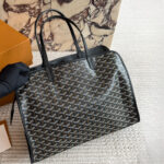 Women's Canvas Full-Grain Leather Trim Print Top Handle Satchel Bag