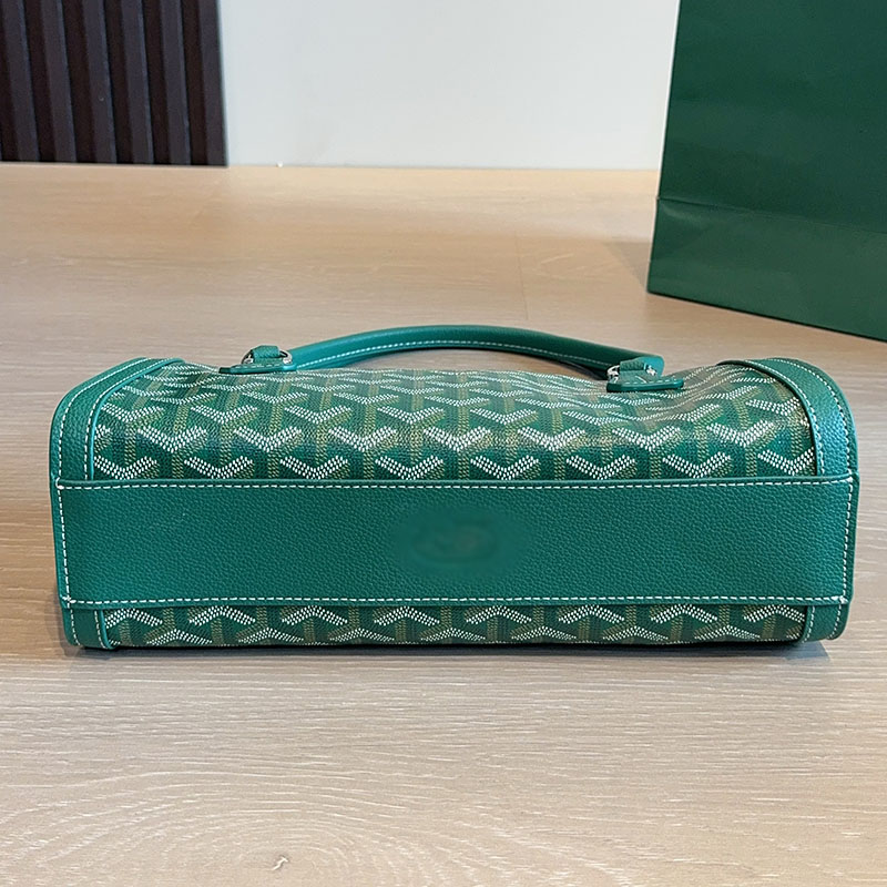 Women's Canvas Full-Grain Leather Trim Print Shoulder Baguette Bag