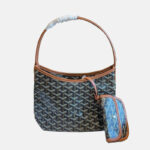 Women's Canvas Leather Trim Mini Hobo Bag