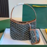 Women's Canvas Leather Trim Mini Hobo Bag