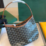 Women's Canvas Leather Trim Mini Hobo Bag