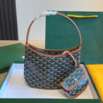Women's Canvas Leather Trim Mini Hobo Bag