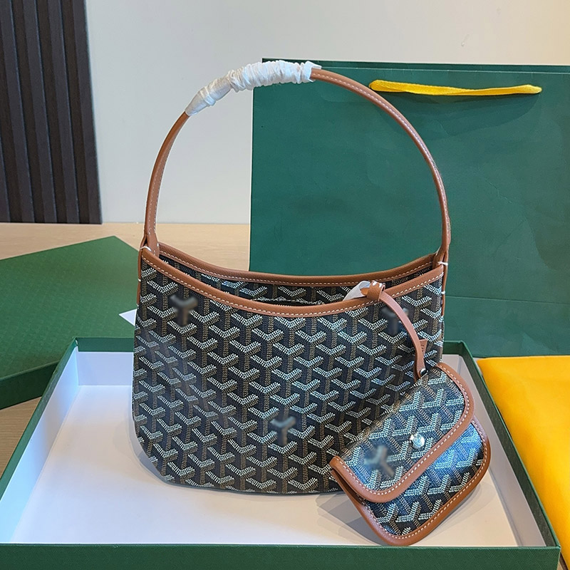 Women's Canvas Leather Trim Mini Hobo Bag
