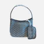 Women's Canvas Leather Trim Mini Hobo Bag