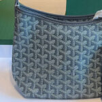 Women's Canvas Leather Trim Mini Hobo Bag