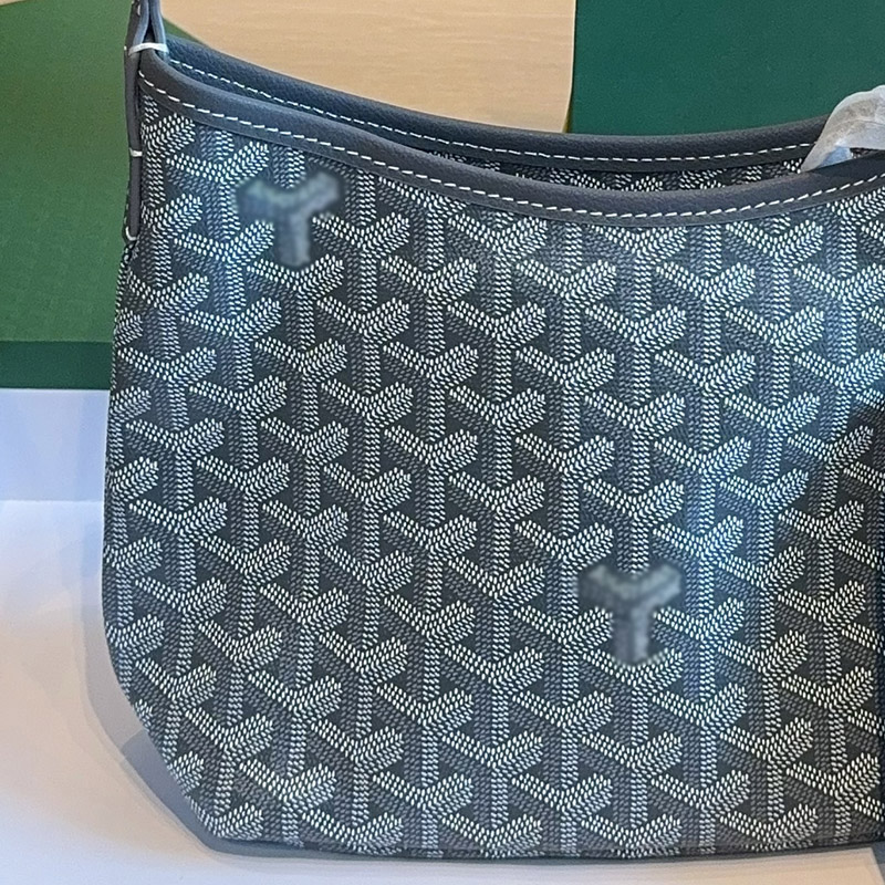 Women's Canvas Leather Trim Mini Hobo Bag