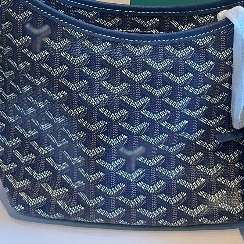 Women's Canvas Leather Trim Mini Hobo Bag
