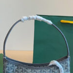 Women's Canvas Leather Trim Mini Hobo Bag