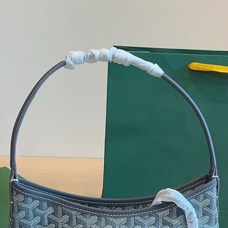 Women's Canvas Leather Trim Mini Hobo Bag
