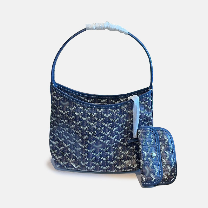 Women's Canvas Leather Trim Mini Hobo Bag