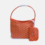 Women's Canvas Leather Trim Mini Hobo Bag