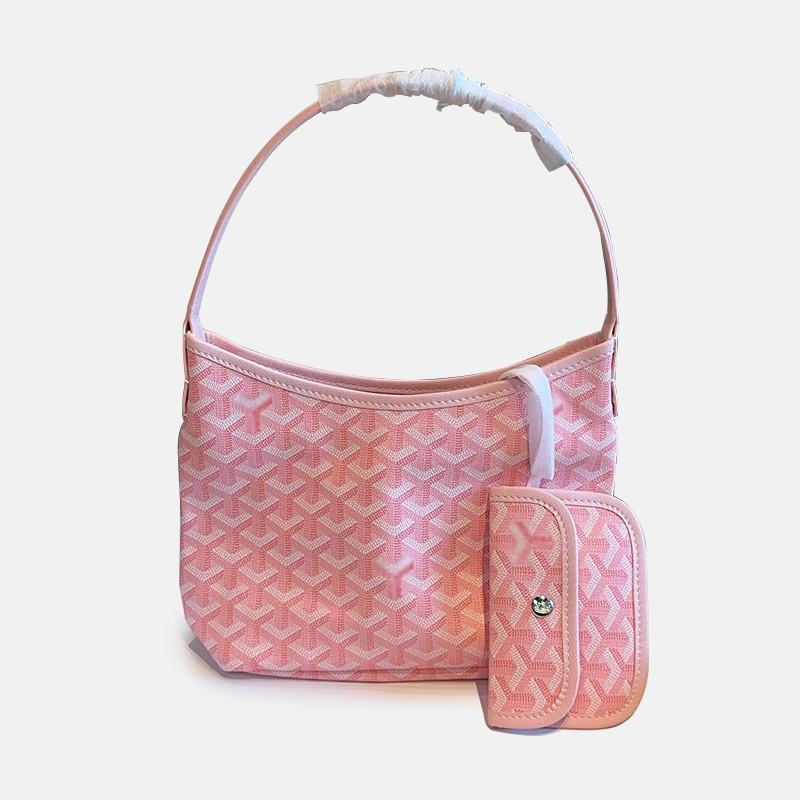 Women's Canvas Leather Trim Mini Hobo Bag