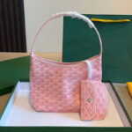 Women's Canvas Leather Trim Mini Hobo Bag