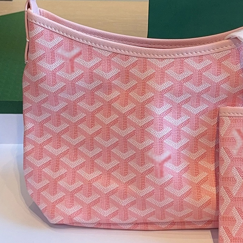 Women's Canvas Leather Trim Mini Hobo Bag