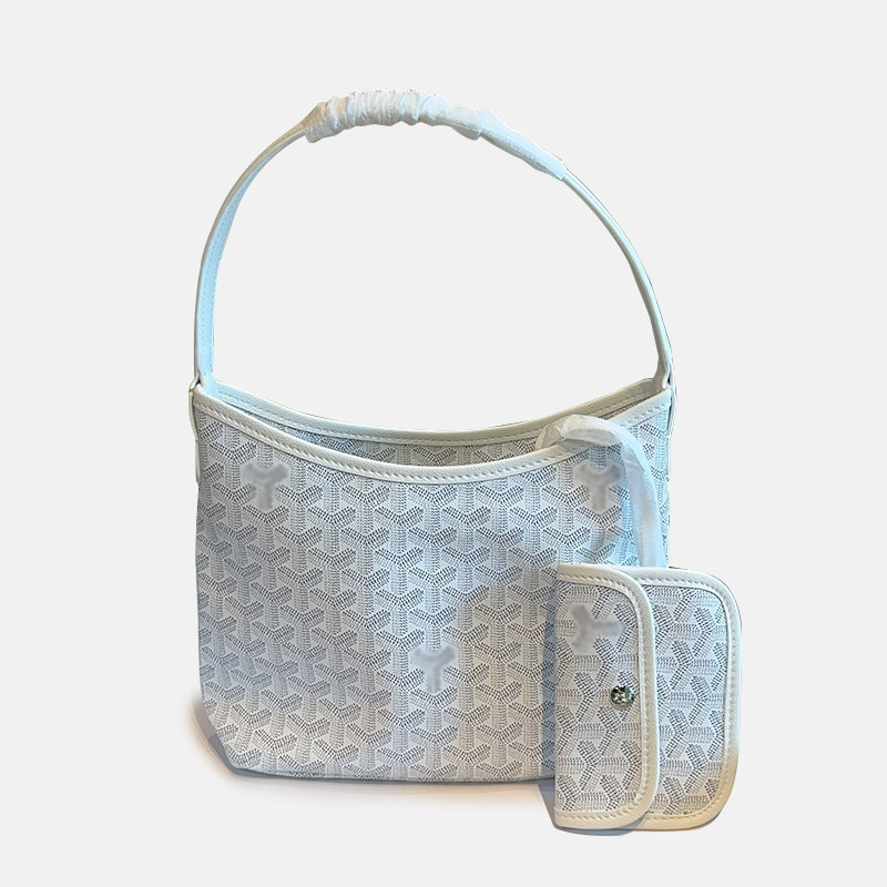 Women's Canvas Leather Trim Mini Hobo Bag