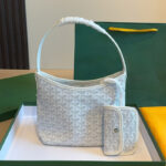 Women's Canvas Leather Trim Mini Hobo Bag