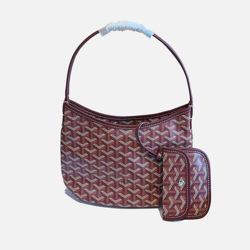 Women's Canvas Leather Trim Mini Hobo Bag