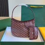 Women's Canvas Leather Trim Mini Hobo Bag