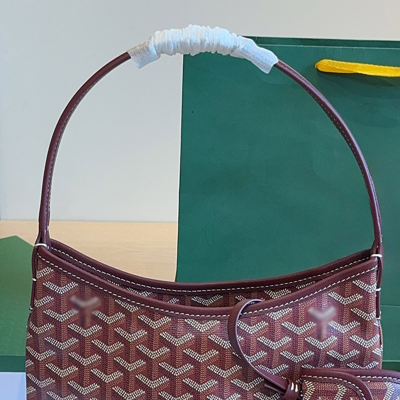 Women's Canvas Leather Trim Mini Hobo Bag