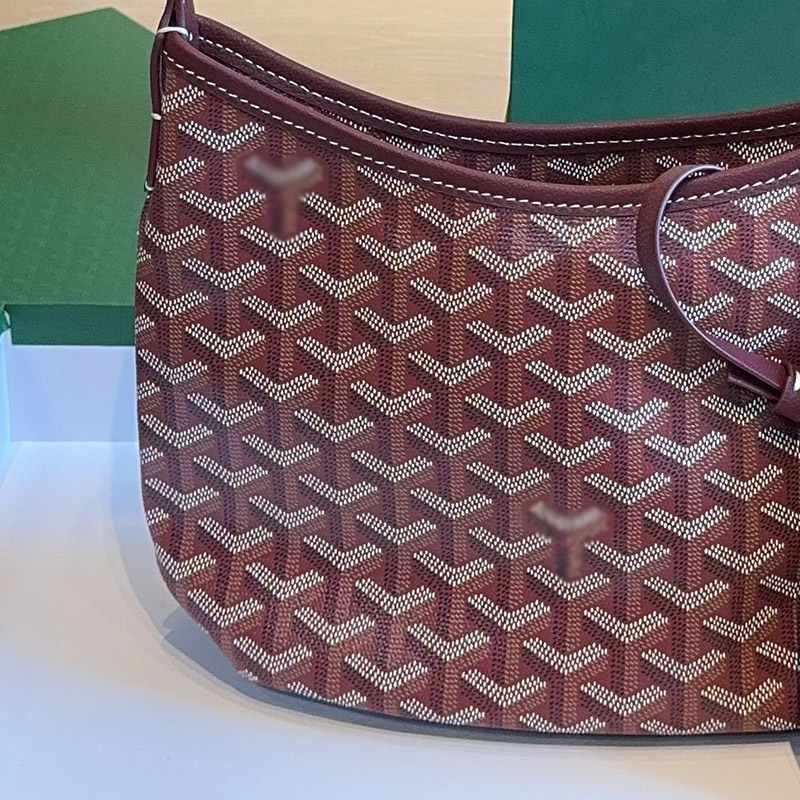 Women's Canvas Leather Trim Mini Hobo Bag
