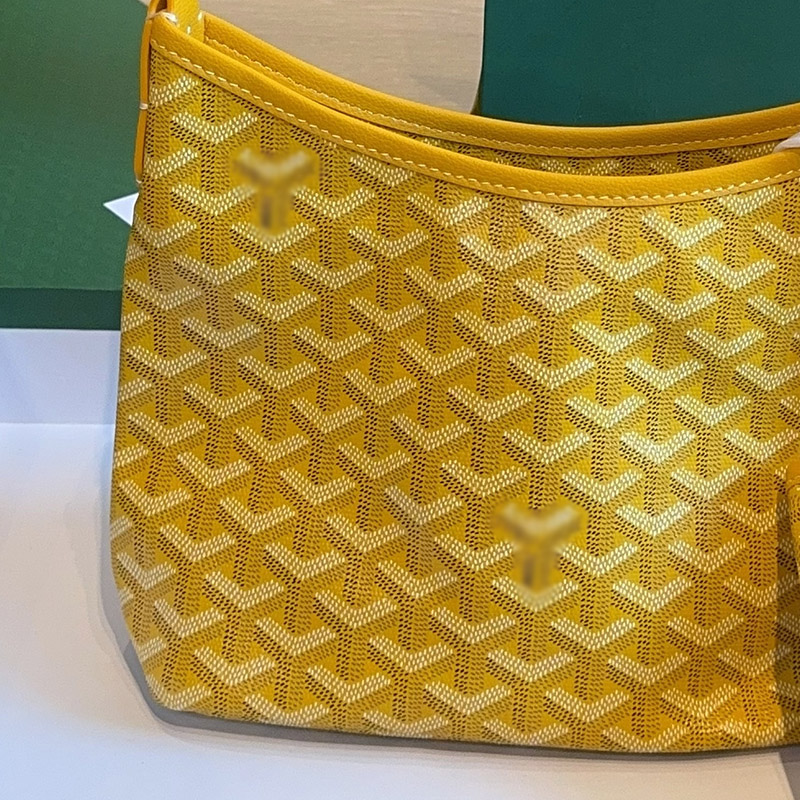 Women's Canvas Leather Trim Mini Hobo Bag