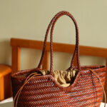 Women's Cowhide Woven Tote Bag