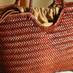 Women's Cowhide Woven Tote Bag