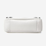 Women's Full-Grain Leather Cracked Flap Top Handle Crossbody Bag