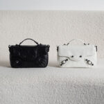 Women's Full-Grain Leather Cracked Flap Top Handle Crossbody Bag