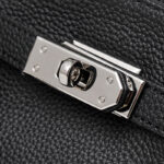 Women's Full Grain Leather Pebbled Lock Shoulder Crossbody Bag