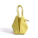 Women's Full-Grain Leather Pebbled Turn-Lock Crossbody Strap Bucket Bags