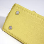 Women's Full-Grain Leather Pebbled Turn-Lock Crossbody Strap Bucket Bags