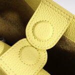 Women's Full-Grain Leather Pebbled Turn-Lock Crossbody Strap Bucket Bags