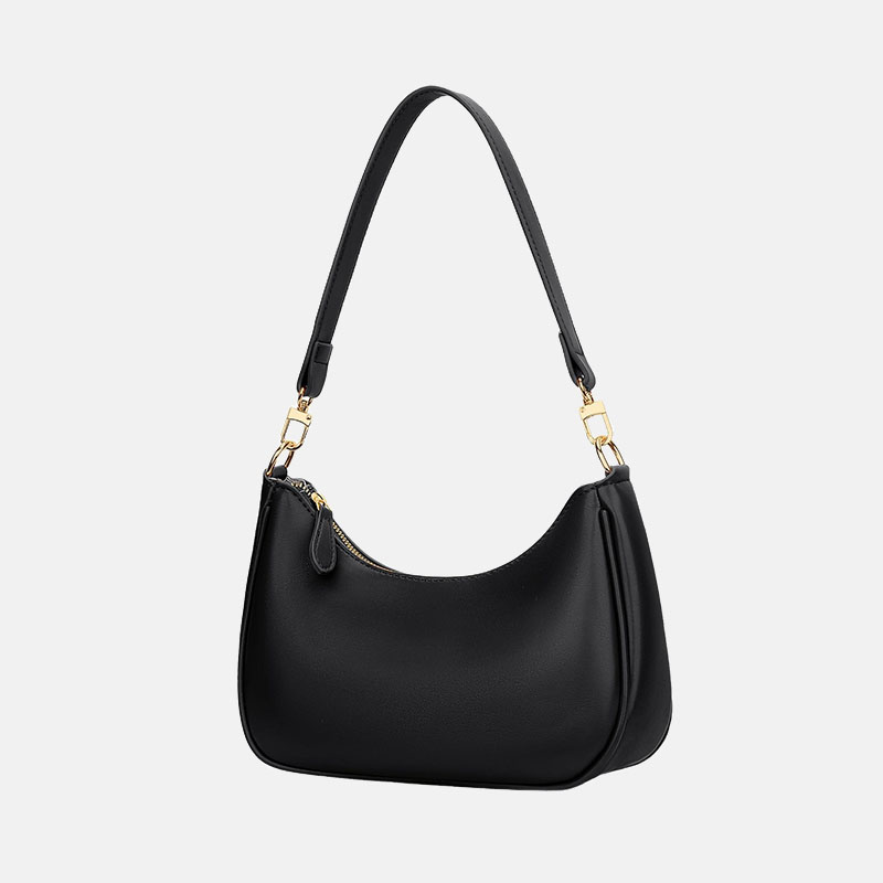Women's Vegan Leather Crescent Shoulder Hobo Bag
