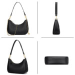 Women's Vegan Leather Crescent Shoulder Hobo Bag