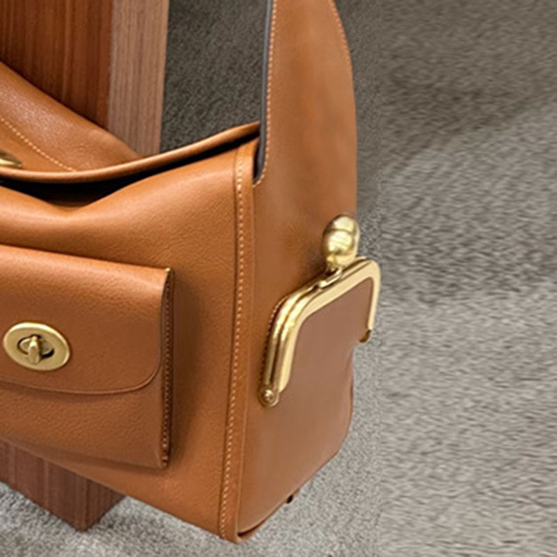 Women's Vegan Leather Structured Flap Lock Pocket Shoulder Bag