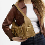 Women's Vegan Leather Structured Flap Lock Pocket Shoulder Bag