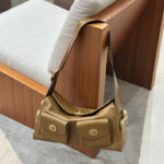 Women's Vegan Leather Structured Flap Lock Pocket Shoulder Bag