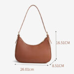 Women's Vegan Leather Structured Hobo Shoulder Bag