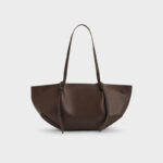 Women's Calfskin Ruched Tote Shoulder Bag