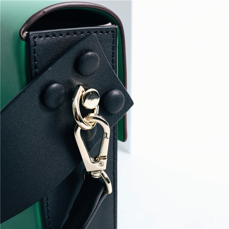 Women's Split Leather Structured Flap Shoulder Bag